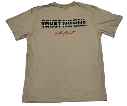 Camiseta Color Crema Trust No One- FAKE TRUST